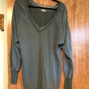 Free people dark sage sweater tunic/dress